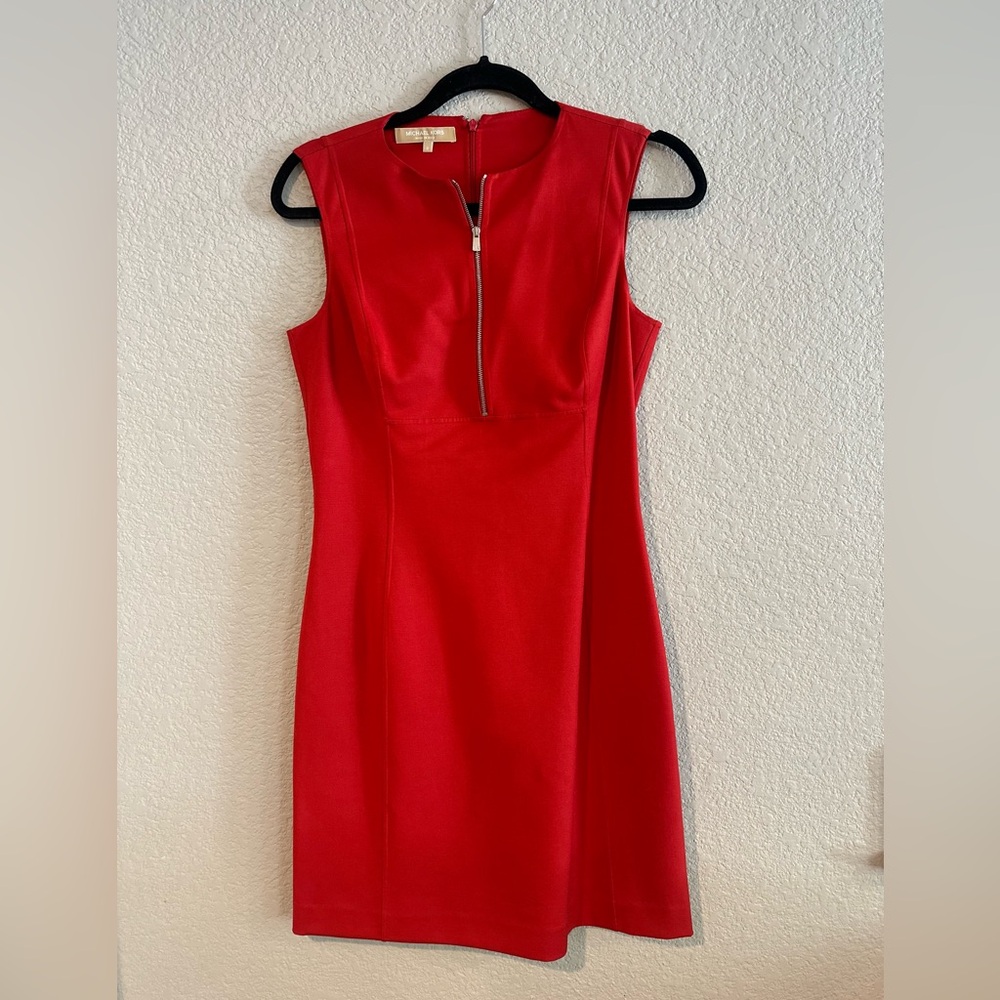 Michael Kors red zipper dress